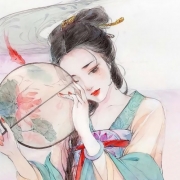 古风拿扇子伤感女子头像