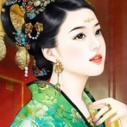 手绘古风图片唯美人物头