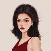 女生酷飒手绘头像，头像
